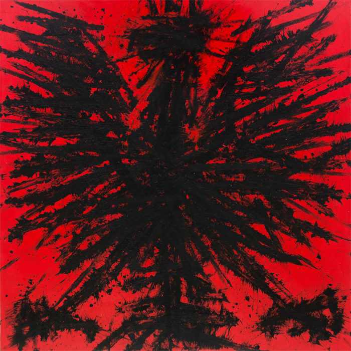 Orzeł czarny 4, 2018, akryl na płótnie, 200x200 cm