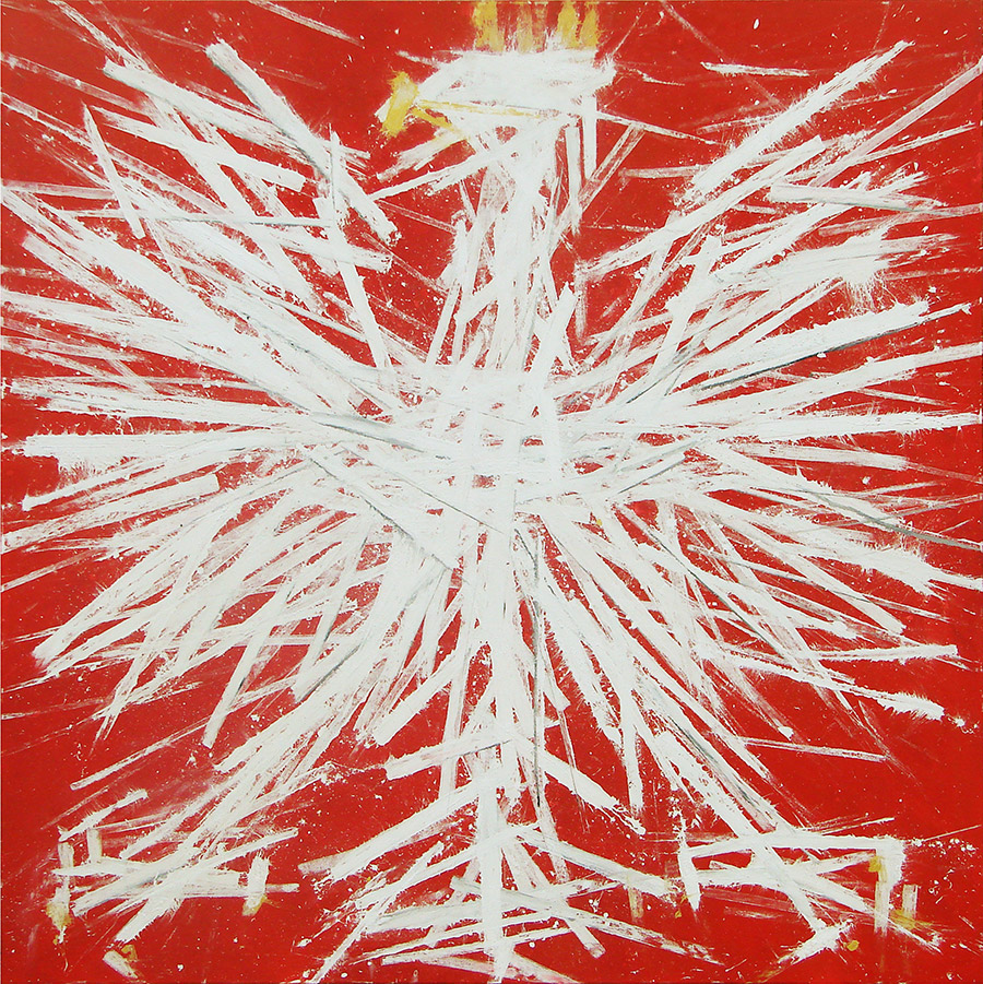 Orzeł Biały 4, 2011, akryl na płótnie, 160x160 cm