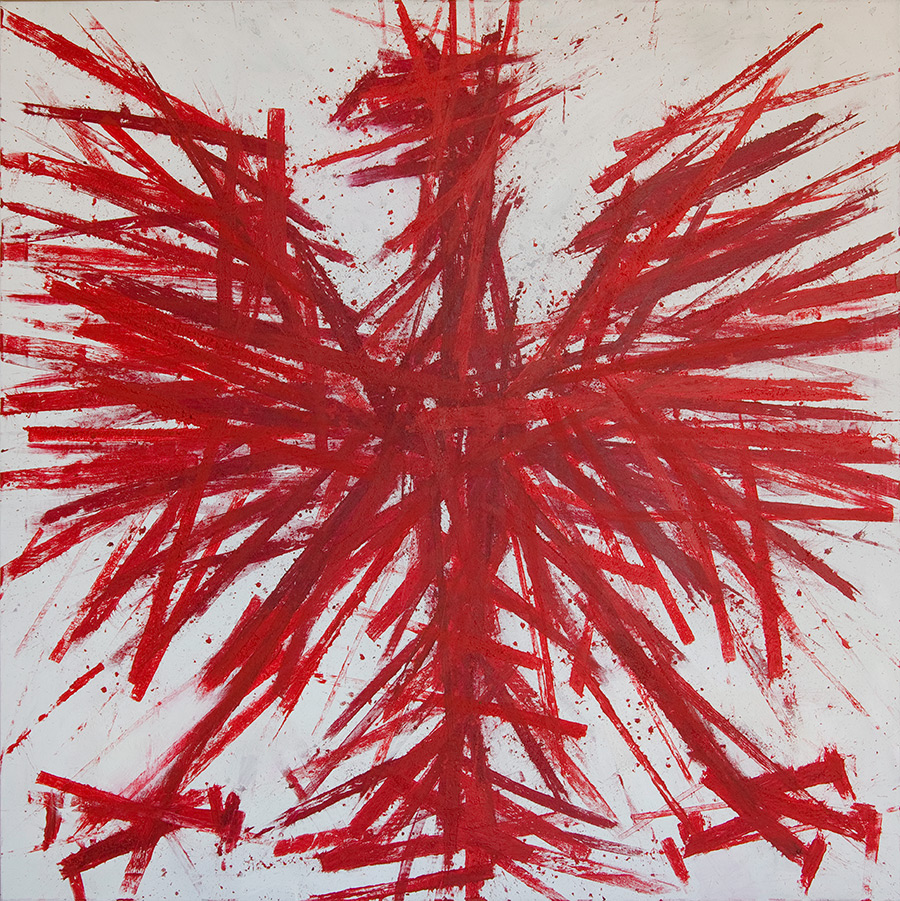 Orzeł czerwony, 2010/11, akryl na płótnie, 150x150 cm