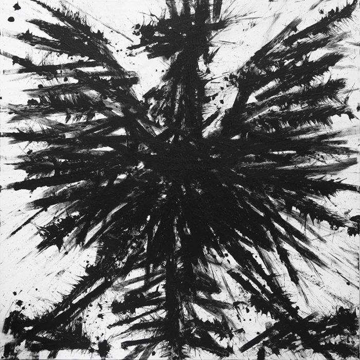 Orzeł czarny 3, 2018, akryl na płótnie, 150x150 cm