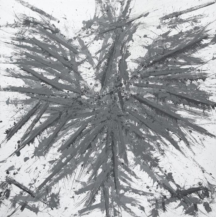 Orzeł szary 2, 2018, akryl na płótnie, 150x150 cm